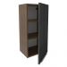 Armário Aéreo Madesa Lux 40 x 83 cm 1 Porta - Rustic/Preto