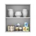 Armário Aéreo Madesa Lux 60 cm 1 Porta - Branco/Branco Veludo