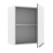 Armário Aéreo Madesa Lux 60 cm 1 Porta - Branco/Branco Veludo
