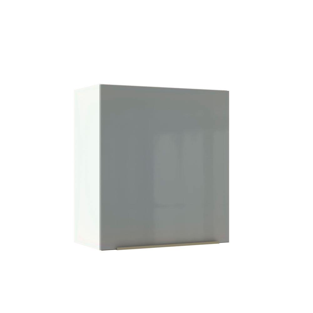 Armário Aéreo Madesa Lux 60 cm 1 Porta - Branco/Cinza