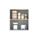 Armário Aéreo Madesa Lux 60 cm 1 Porta - Branco/Preto