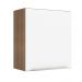 Armário Aéreo Madesa Lux 60 cm 1 Porta - Rustic/Branco Veludo