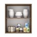 Armário Aéreo Madesa Lux 60 cm 1 Porta - Rustic/Branco Veludo