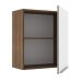 Armário Aéreo Madesa Lux 60 cm 1 Porta - Rustic/Branco Veludo