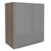 Armário Aéreo Madesa Lux 60 cm 1 Porta - Rustic/Cinza
