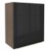 Armário Aéreo Madesa Lux 60 cm 1 Porta - Rustic/Preto