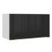 Armário Aéreo Madesa Lux 60 cm 1 Porta Basculante - Branco/Preto