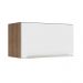 Armário Aéreo Madesa Lux 60 cm 1 Porta Basculante - Rustic/Branco Veludo