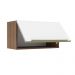 Armário Aéreo Madesa Lux 60 cm 1 Porta Basculante - Rustic/Branco Veludo