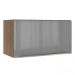 Armário Aéreo Madesa Lux 60 cm 1 Porta Basculante - Rustic/Cinza