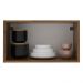 Armário Aéreo Madesa Lux 60 cm 1 Porta Basculante - Rustic/Cinza