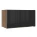 Armário Aéreo Madesa Lux 60 cm 1 Porta Basculante - Rustic/Preto