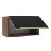 Armário Aéreo Madesa Lux 60 cm 1 Porta Basculante - Rustic/Preto