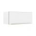 Armário Aéreo Madesa Lux 80 cm 1 Porta Basculante - Branco/Branco Veludo
