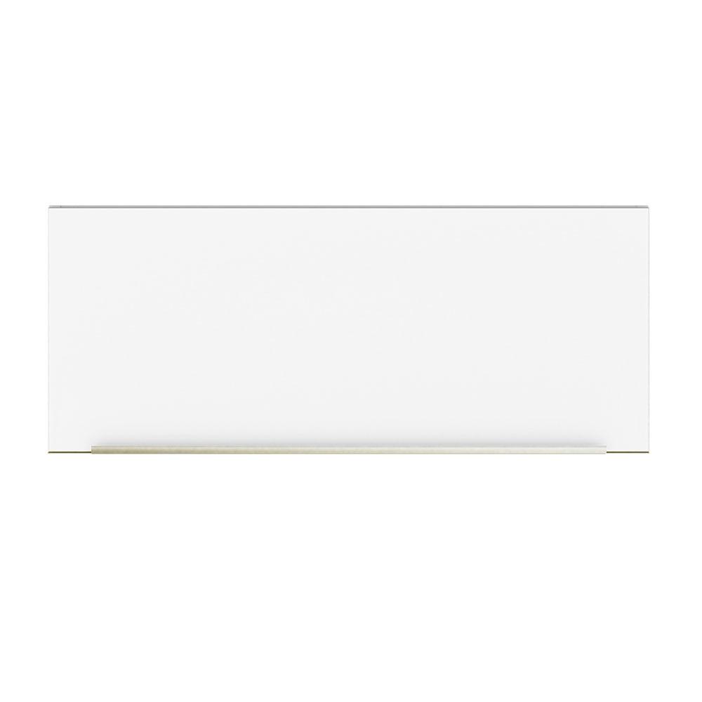 Armário Aéreo Madesa Lux 80 cm 1 Porta Basculante - Branco/Branco Veludo