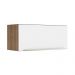 Armário Aéreo Madesa Lux 80 cm 1 Porta Basculante - Rustic/Branco Veludo