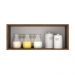Armário Aéreo Madesa Lux 80 cm 1 Porta Basculante - Rustic/Branco Veludo