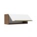 Armário Aéreo Madesa Lux 80 cm 1 Porta Basculante - Rustic/Branco Veludo