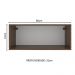 Armário Aéreo Madesa Lux 80 cm 1 Porta Suspensa - Rustic/Cinza