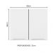 Armário Aéreo Madesa Lux 80 cm 2 Portas - Branco/Branco Veludo
