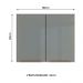 Armário Aéreo Madesa Lux 80 cm 2 Portas - Branco/Cinza