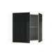 Armário Aéreo Madesa Lux 80 cm 2 Portas - Branco/Preto