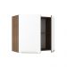 Armário Aéreo Madesa Lux 80 cm 2 Portas - Rustic/Branco Veludo
