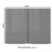 Armário Aéreo Madesa Lux 80 cm 2 Portas - Rustic/Cinza