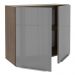 Armário Aéreo Madesa Lux 80 cm 2 Portas - Rustic/Cinza