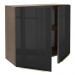 Armário Aéreo Madesa Lux 80 cm 2 Portas - Rustic/Preto