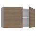 Armário Aéreo Madesa Stella 120 cm 2 Portas - Branco/Rustic