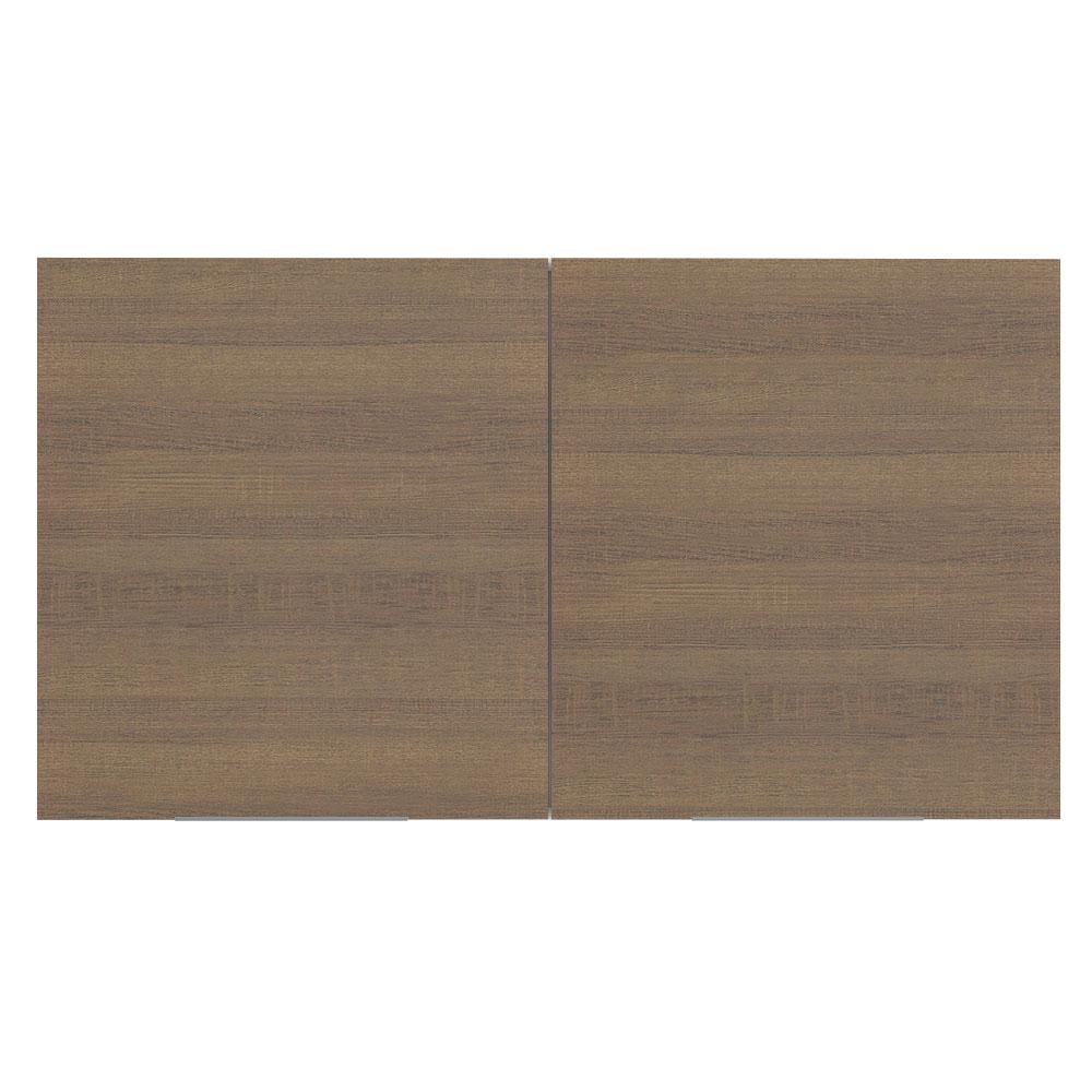 Armário Aéreo Madesa Stella 120 cm 2 Portas - Branco/Rustic