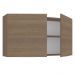 Armário Aéreo Madesa Stella 120 cm 2 Portas - Rustic