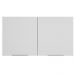 Armário Aéreo Madesa Stella 120 cm 2 Portas - Rustic/Branco