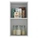 Armário Aéreo Madesa Stella 35 cm 1 Porta - Branco/Rustic