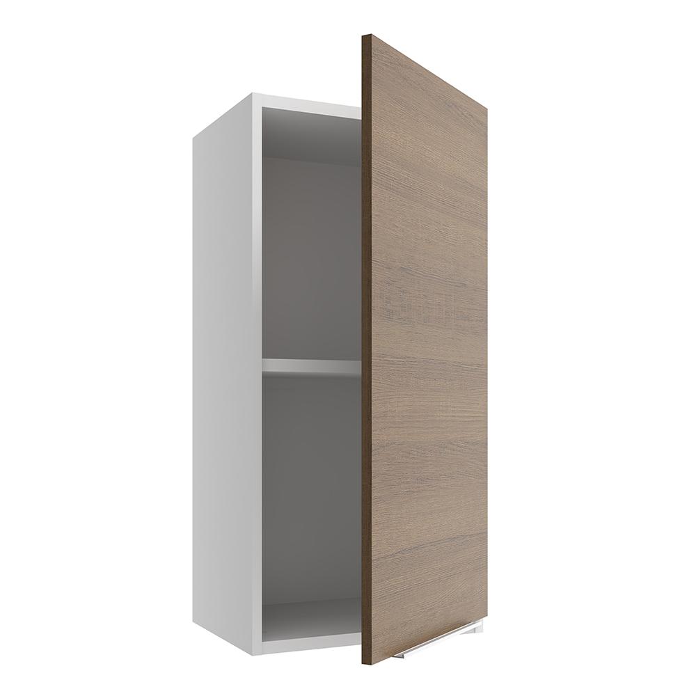 Armário Aéreo Madesa Stella 35 cm 1 Porta - Branco/Rustic