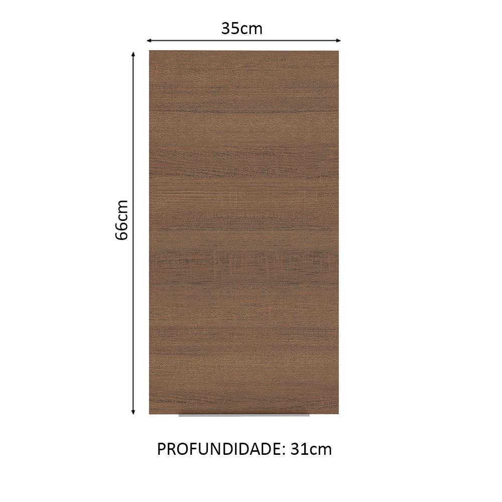 Armário Aéreo Madesa Stella 35 cm 1 Porta - Rustic