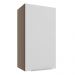 Armário Aéreo Madesa Stella 35 cm 1 Porta - Rustic/Branco