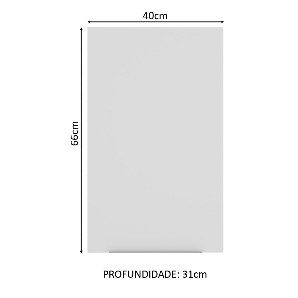 Armário Aéreo Madesa Stella 40 cm 1 Porta - Branco
