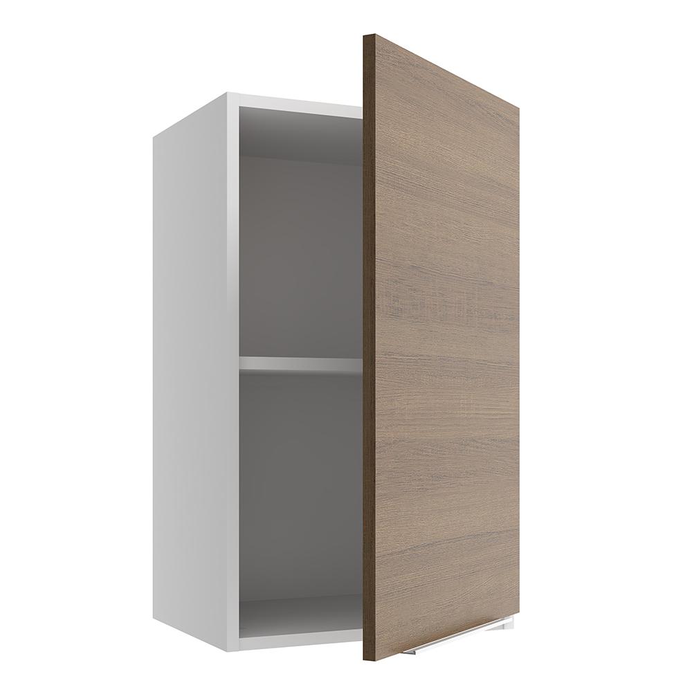 Armário Aéreo Madesa Stella 40 cm 1 Porta - Branco/Rustic
