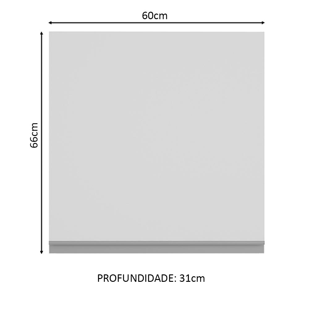 Armário Aéreo Madesa Stella 60 cm 1 Porta - Branco