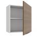 Armário Aéreo Madesa Stella 60 cm 1 Porta - Branco/Rustic