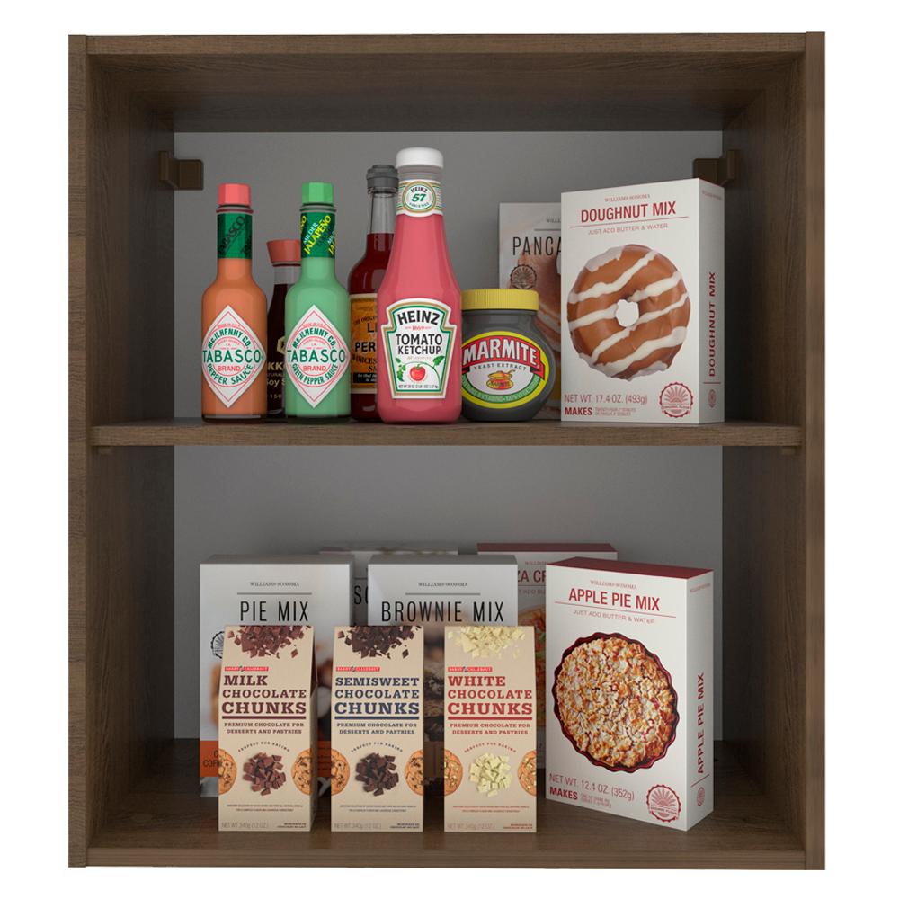 Armário Aéreo Madesa Stella 60 cm 1 Porta - Rustic