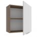 Armário Aéreo Madesa Stella 60 cm 1 Porta - Rustic/Branco