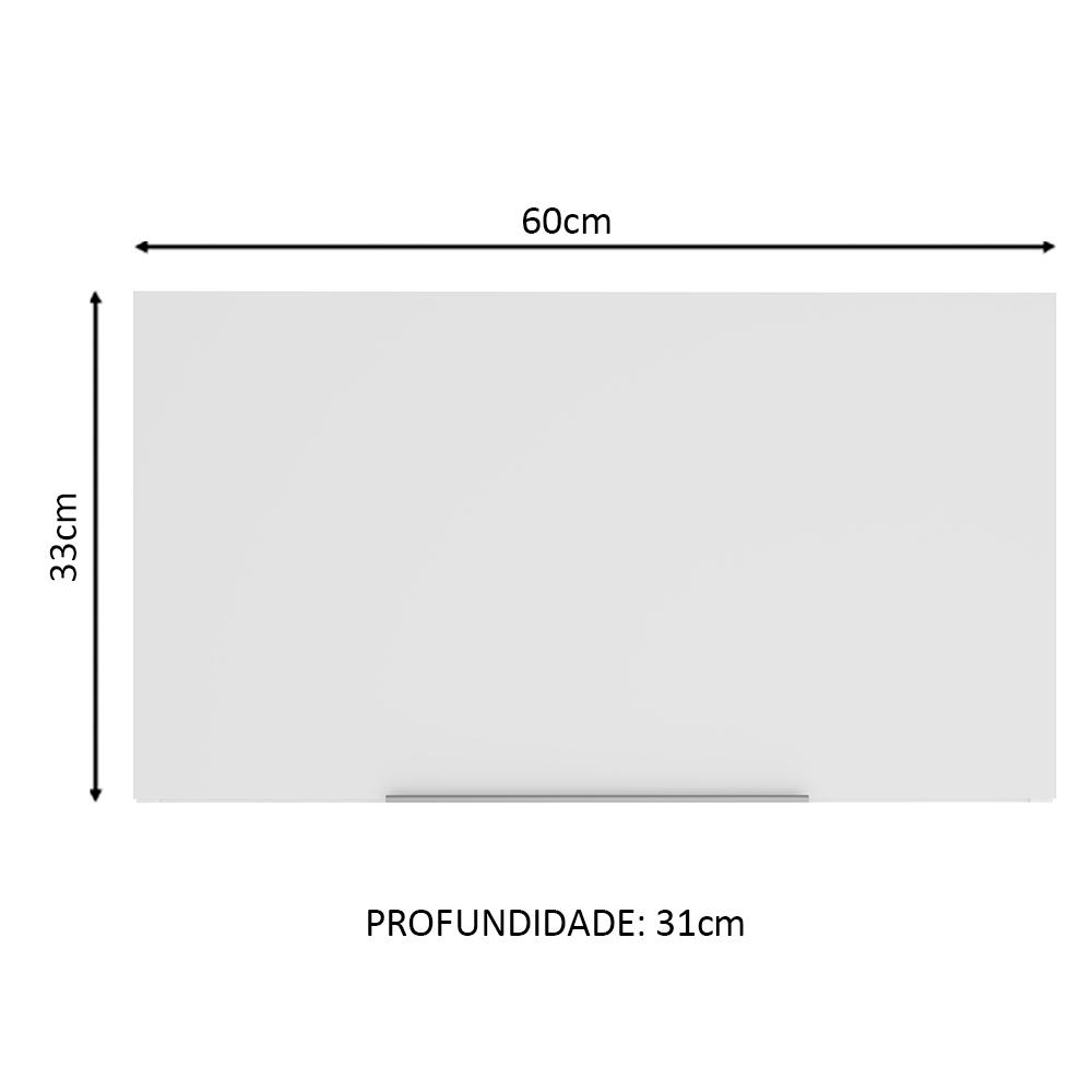 Armário Aéreo Madesa Stella 60 cm 1 Porta Basculante - Branco