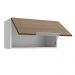 Armário Aéreo Madesa Stella 60 cm 1 Porta Basculante - Branco/Rustic