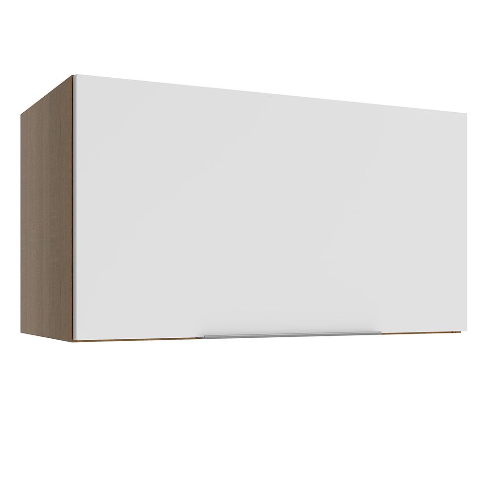 Armário Aéreo Madesa Stella 60 cm 1 Porta Basculante - Rustic/Branco