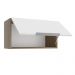 Armário Aéreo Madesa Stella 60 cm 1 Porta Basculante - Rustic/Branco