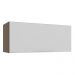 Armário Aéreo Madesa Stella 80 cm 1 Porta Basculante - Rustic/Branco
