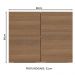 Armário Aéreo Madesa Stella 80 cm 2 Portas - Branco/Rustic